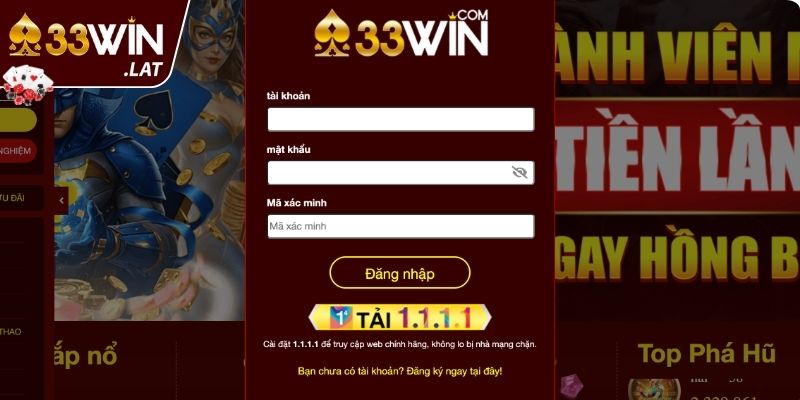 Đăng nhập 33WIN được thiết kế với quy trình tối giản